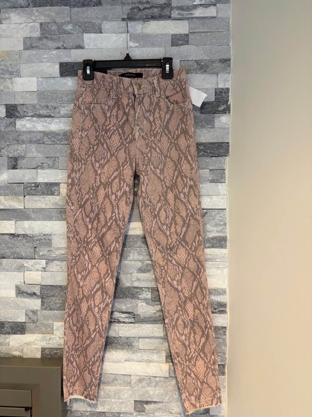 Jbrand Women's high-rise crop python skinny jeans new with tags size 24